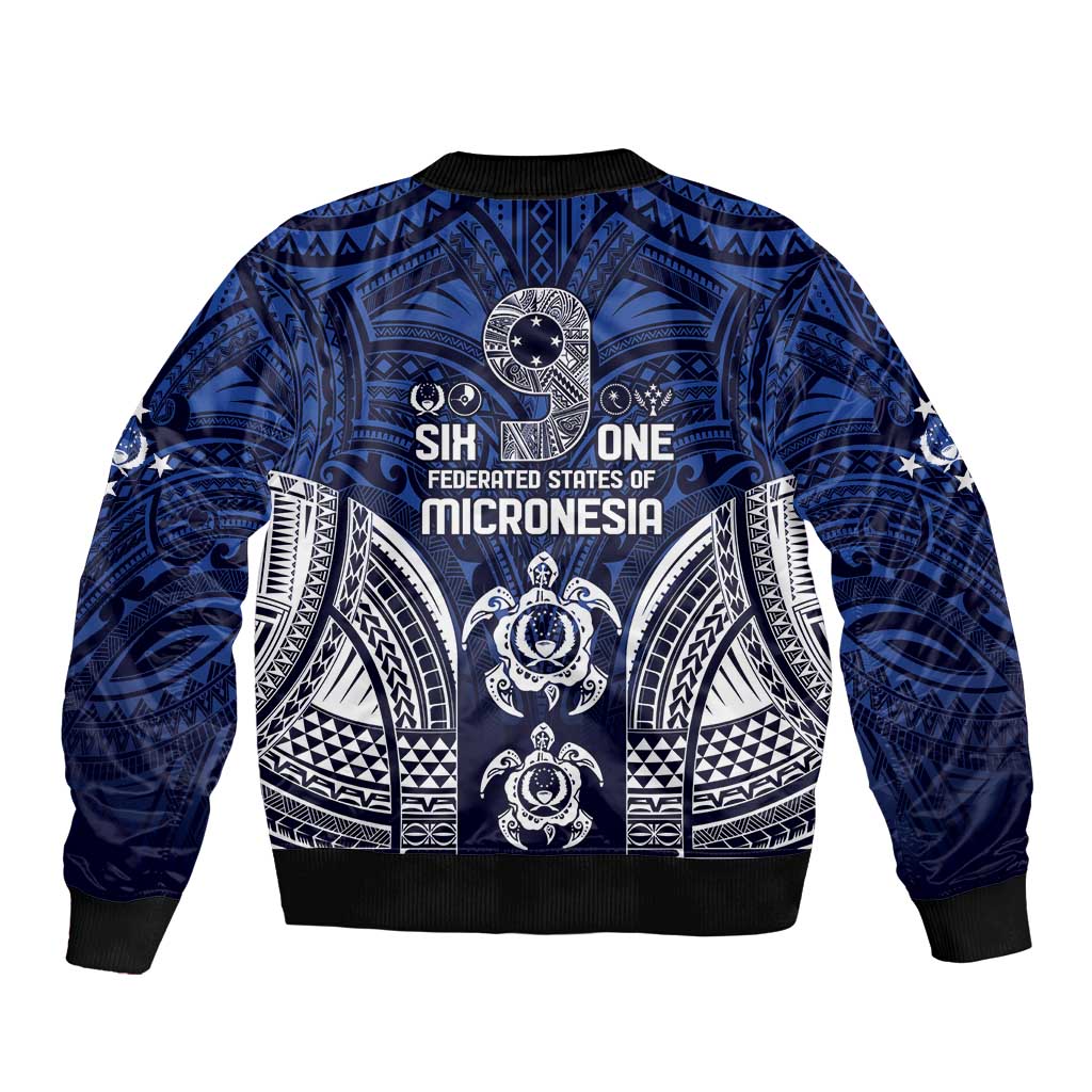 FSM Pohnpei States Bomber Jacket Micronesia Six 9 One Polynesian Tribal Pattern LT9 - Polynesian Pride