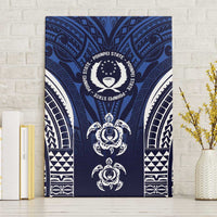 FSM Pohnpei States Canvas Wall Art Micronesia Six 9 One Polynesian Tribal Pattern LT9 Without Frame Blue - Polynesian Pride
