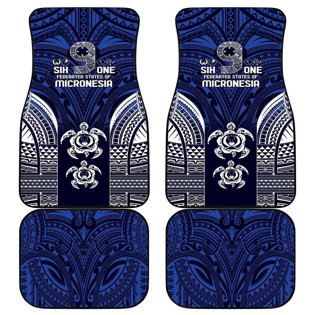 FSM Pohnpei States Car Mats Micronesia Six 9 One Polynesian Tribal Pattern LT9 - Polynesian Pride
