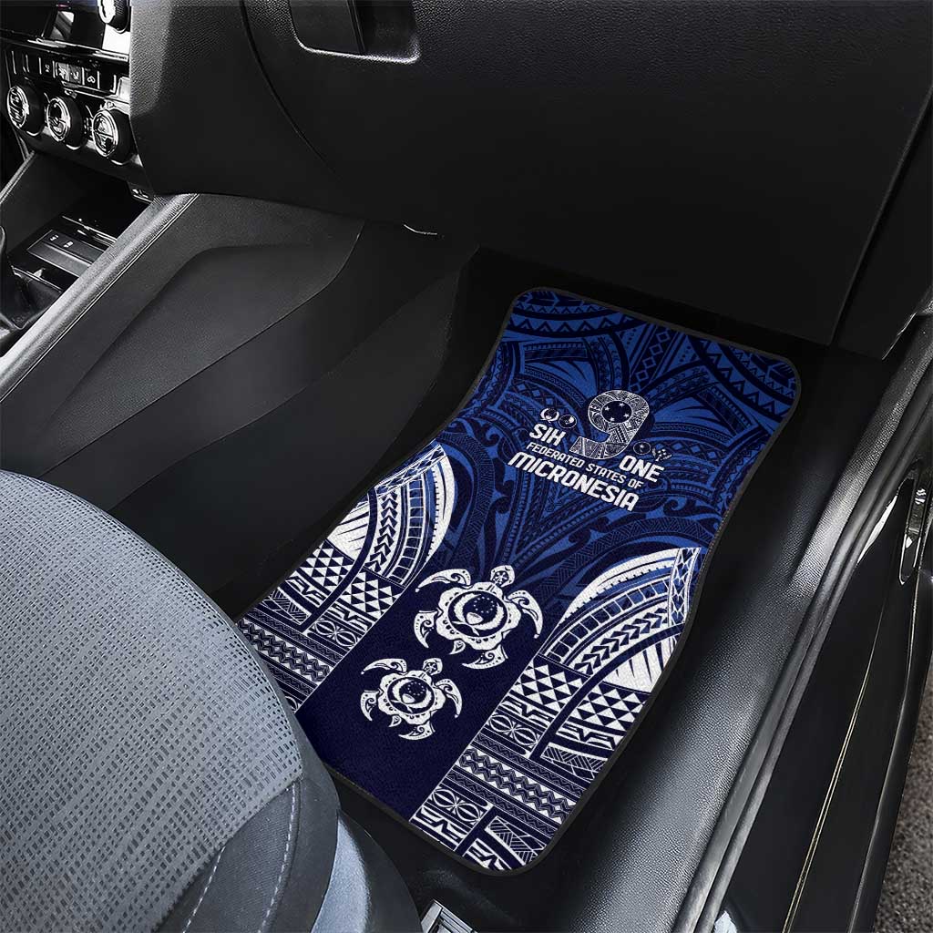FSM Pohnpei States Car Mats Micronesia Six 9 One Polynesian Tribal Pattern LT9 - Polynesian Pride