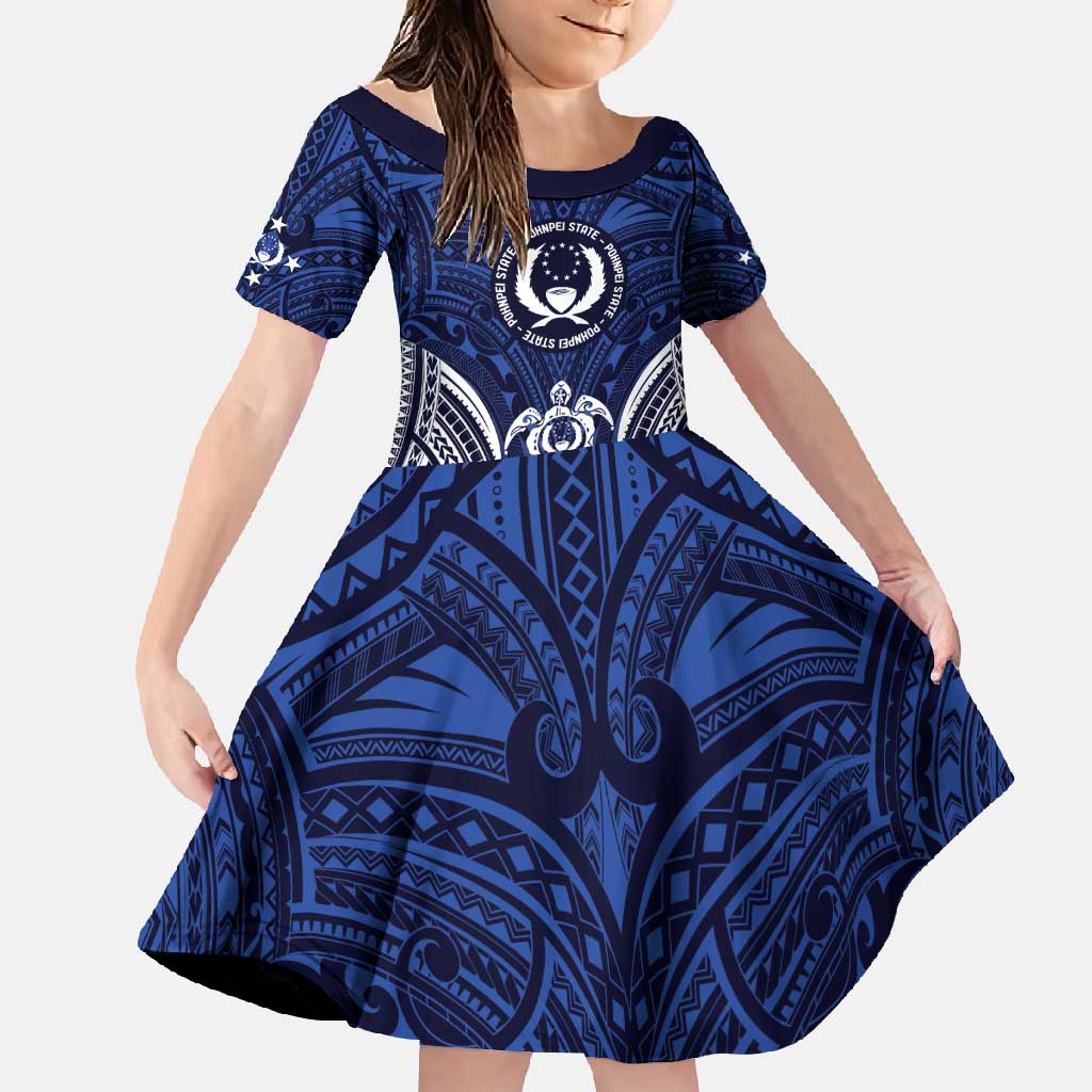 FSM Pohnpei States Family Matching Short Sleeve Bodycon Dress and Hawaiian Shirt Micronesia Six 9 One Polynesian Tribal Pattern