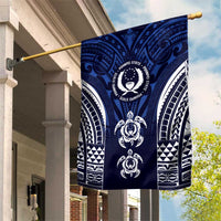 FSM Pohnpei States Garden Flag Micronesia Six 9 One Polynesian Tribal Pattern LT9 House Flag Blue - Polynesian Pride