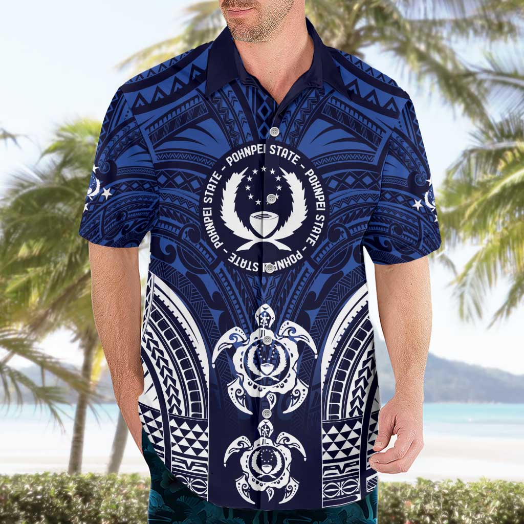 FSM Pohnpei States Hawaiian Shirt Micronesia Six 9 One Polynesian Tribal Pattern
