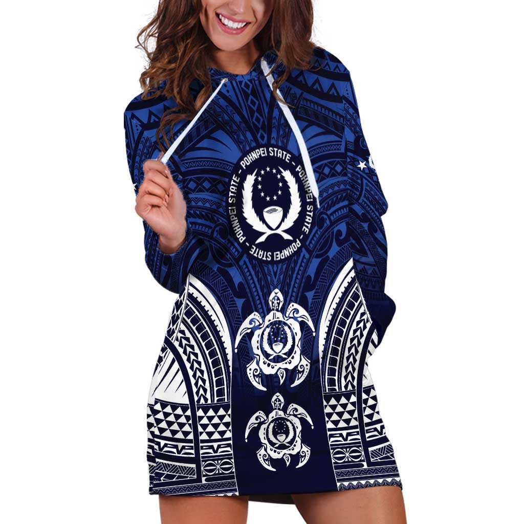 FSM Pohnpei States Hoodie Dress Micronesia Six 9 One Polynesian Tribal Pattern