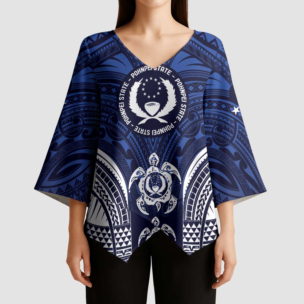 FSM Pohnpei States Kimono Sleeve Blouse Micronesia Six 9 One Polynesian Tribal Pattern - Polynesian Pride