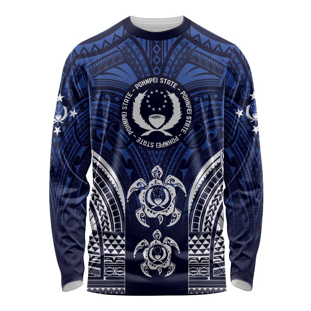 FSM Pohnpei States Long Sleeve Shirt Micronesia Six 9 One Polynesian Tribal Pattern