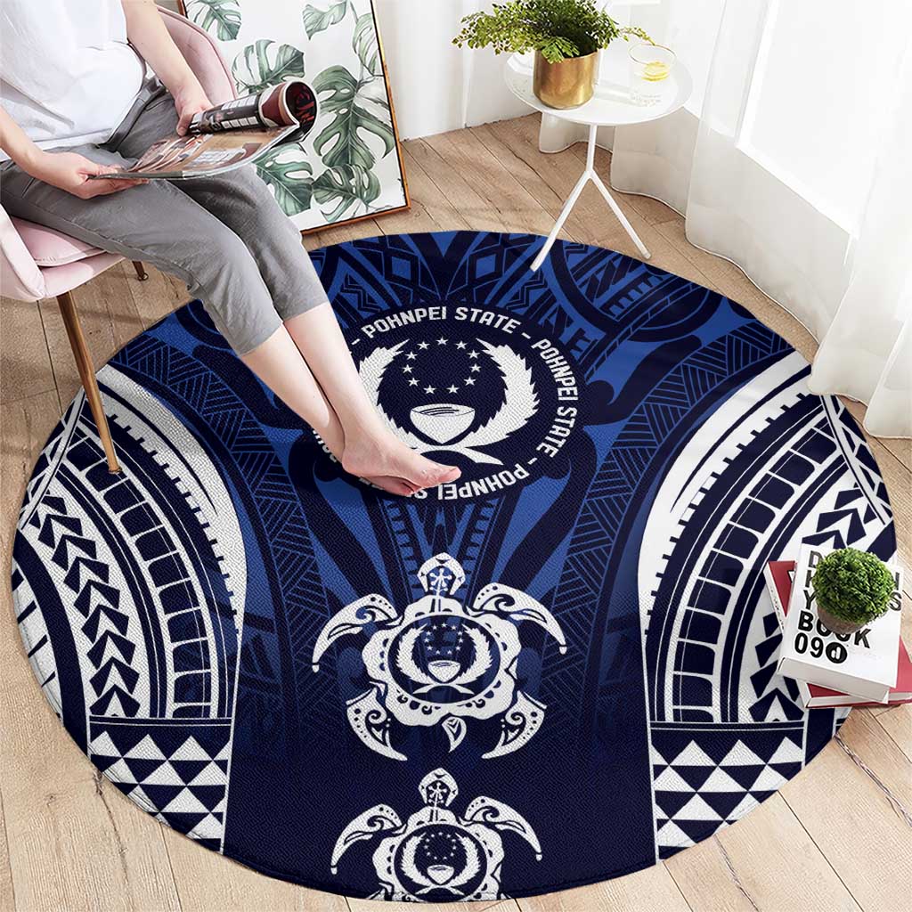 FSM Pohnpei States Round Carpet Micronesia Six 9 One Polynesian Tribal Pattern LT9 - Polynesian Pride