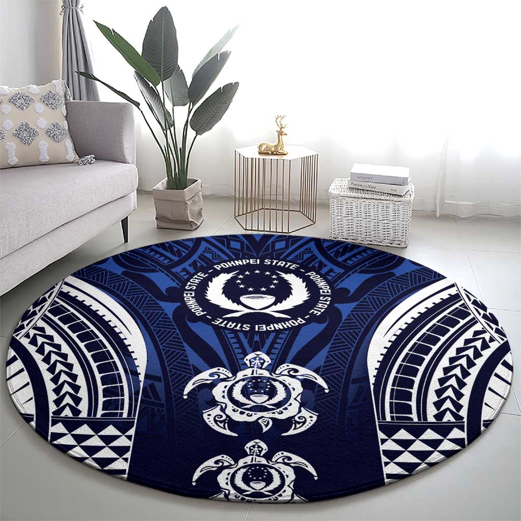 FSM Pohnpei States Round Carpet Micronesia Six 9 One Polynesian Tribal Pattern LT9 - Polynesian Pride