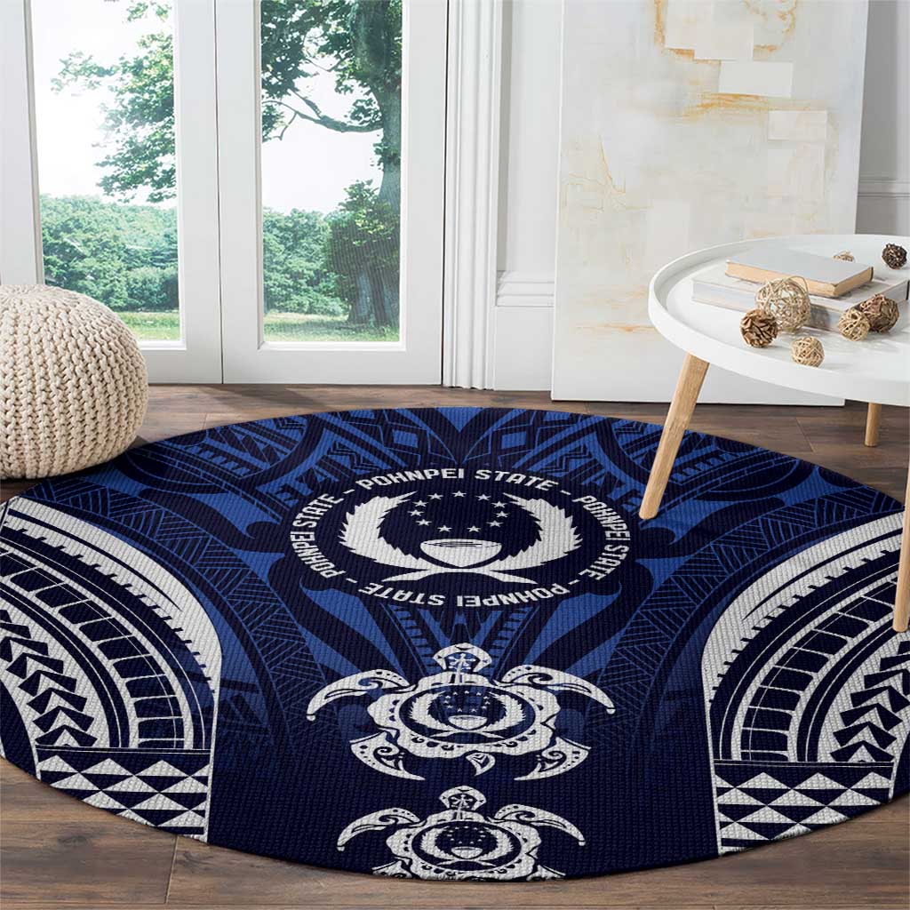 FSM Pohnpei States Round Carpet Micronesia Six 9 One Polynesian Tribal Pattern LT9 - Polynesian Pride