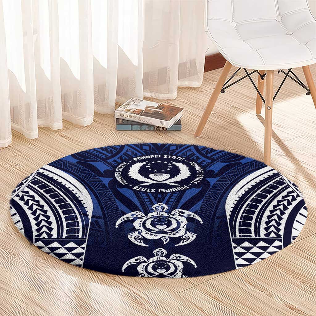 FSM Pohnpei States Round Carpet Micronesia Six 9 One Polynesian Tribal Pattern LT9 - Polynesian Pride