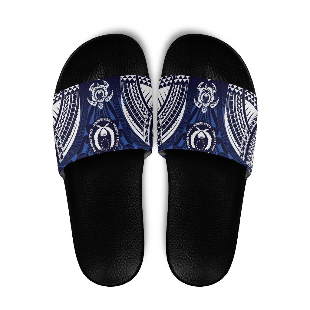 FSM Pohnpei States Slide Sandals Micronesia Six 9 One Polynesian Tribal Pattern - Polynesian Pride