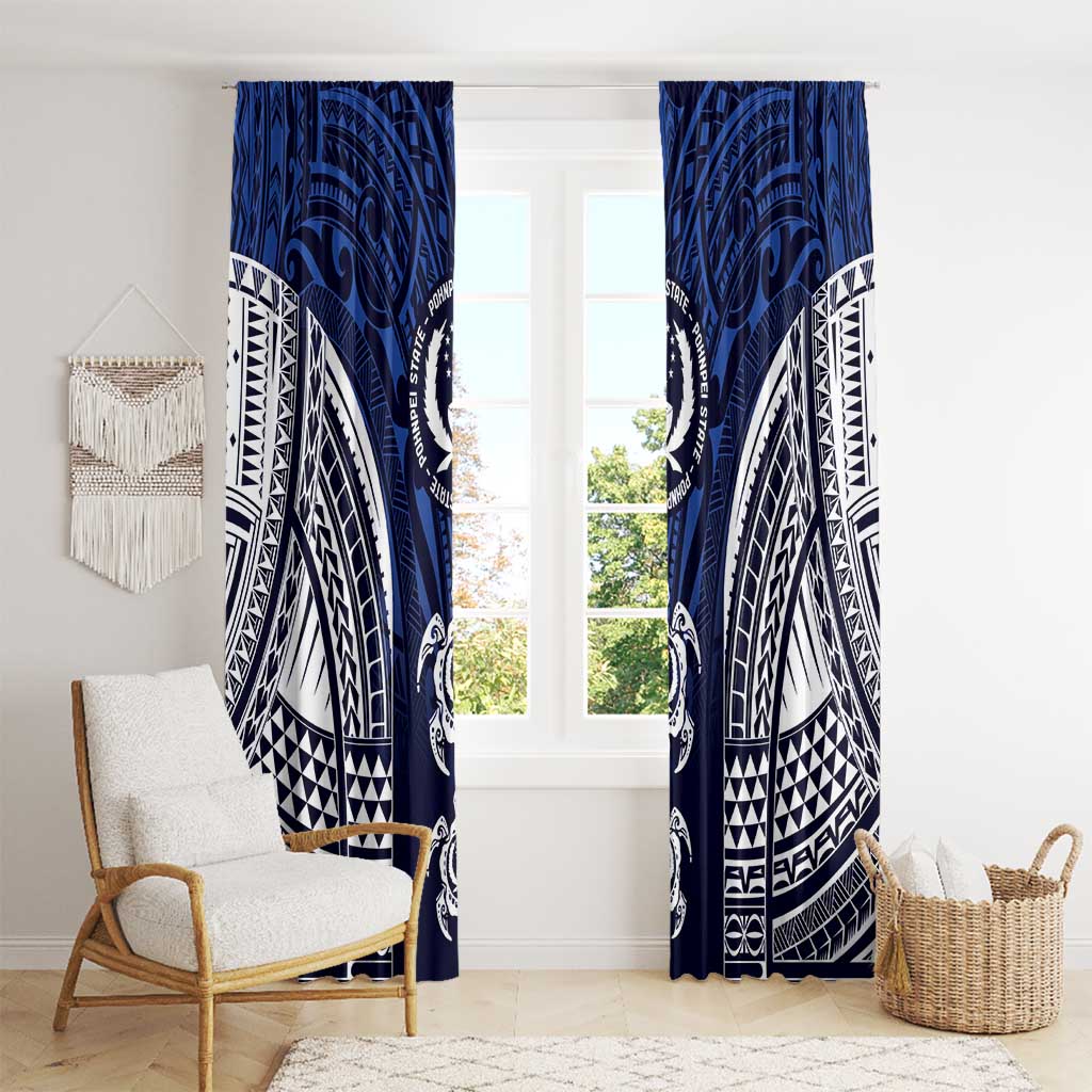 FSM Pohnpei States Window Curtain Micronesia Six 9 One Polynesian Tribal Pattern