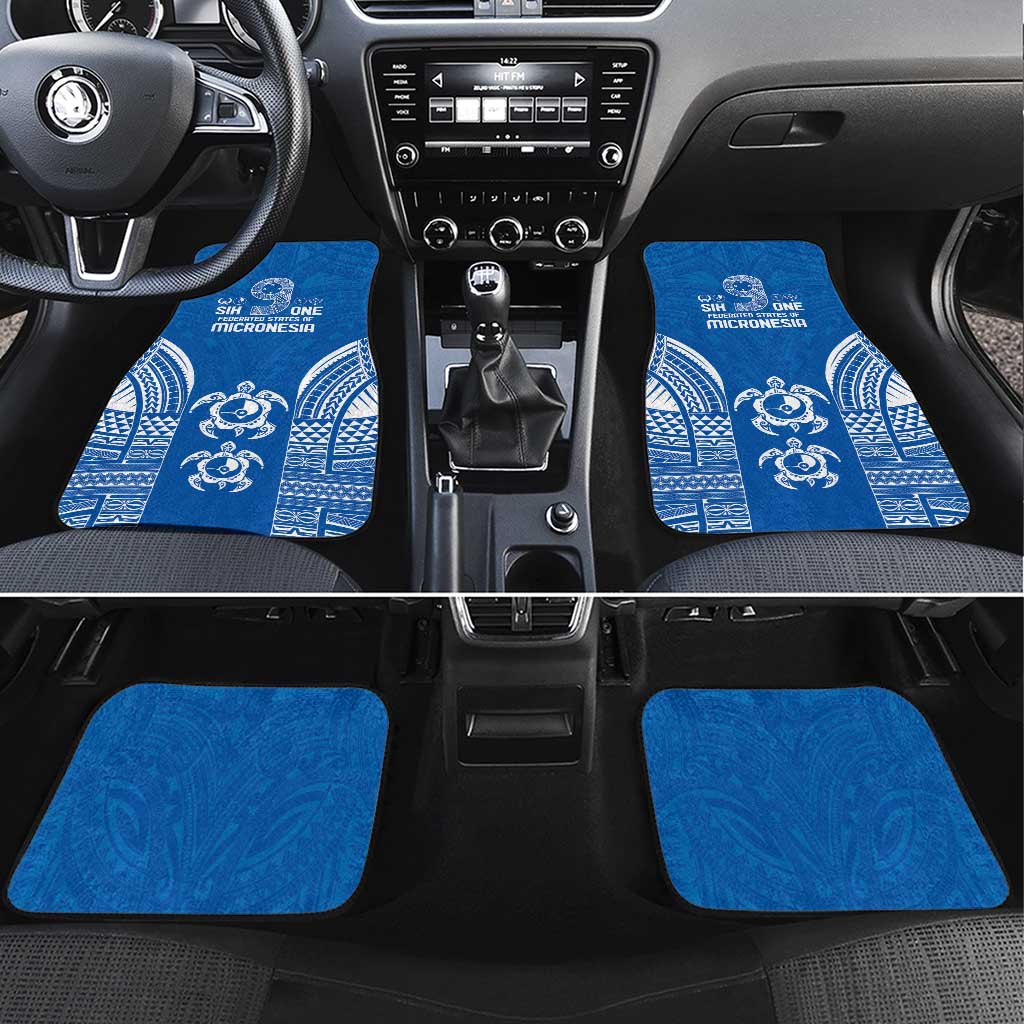 FSM Yap States Car Mats Micronesia Six 9 One Polynesian Tribal Pattern