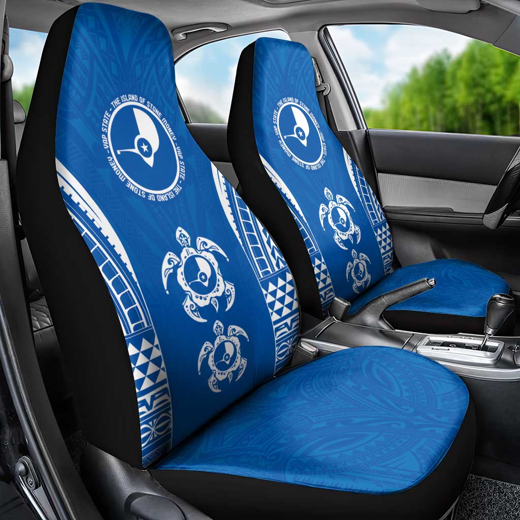 FSM Yap States Car Seat Cover Micronesia Six 9 One Polynesian Tribal Pattern
