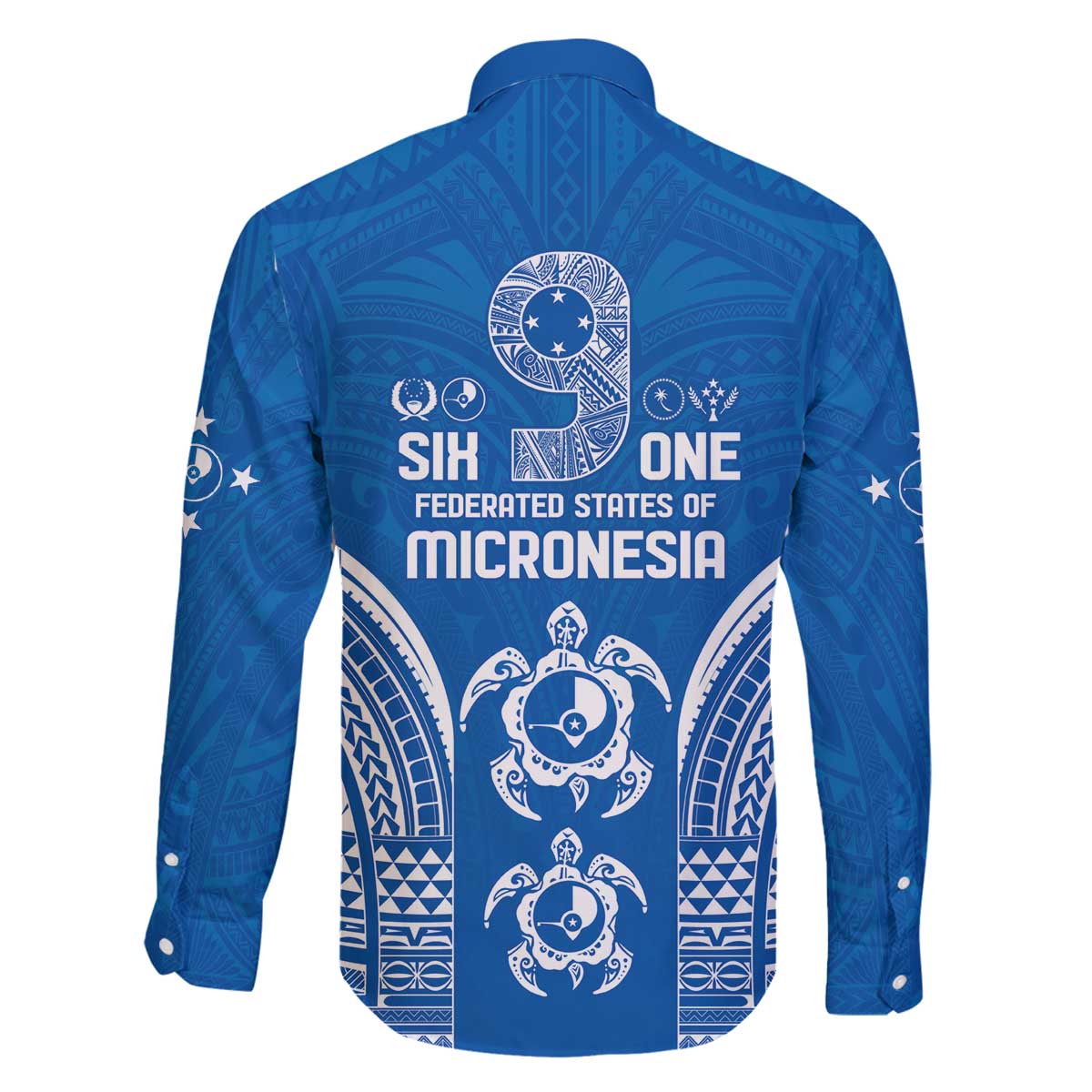 FSM Yap States Family Matching Off The Shoulder Long Sleeve Dress and Hawaiian Shirt Micronesia Six 9 One Polynesian Tribal Pattern