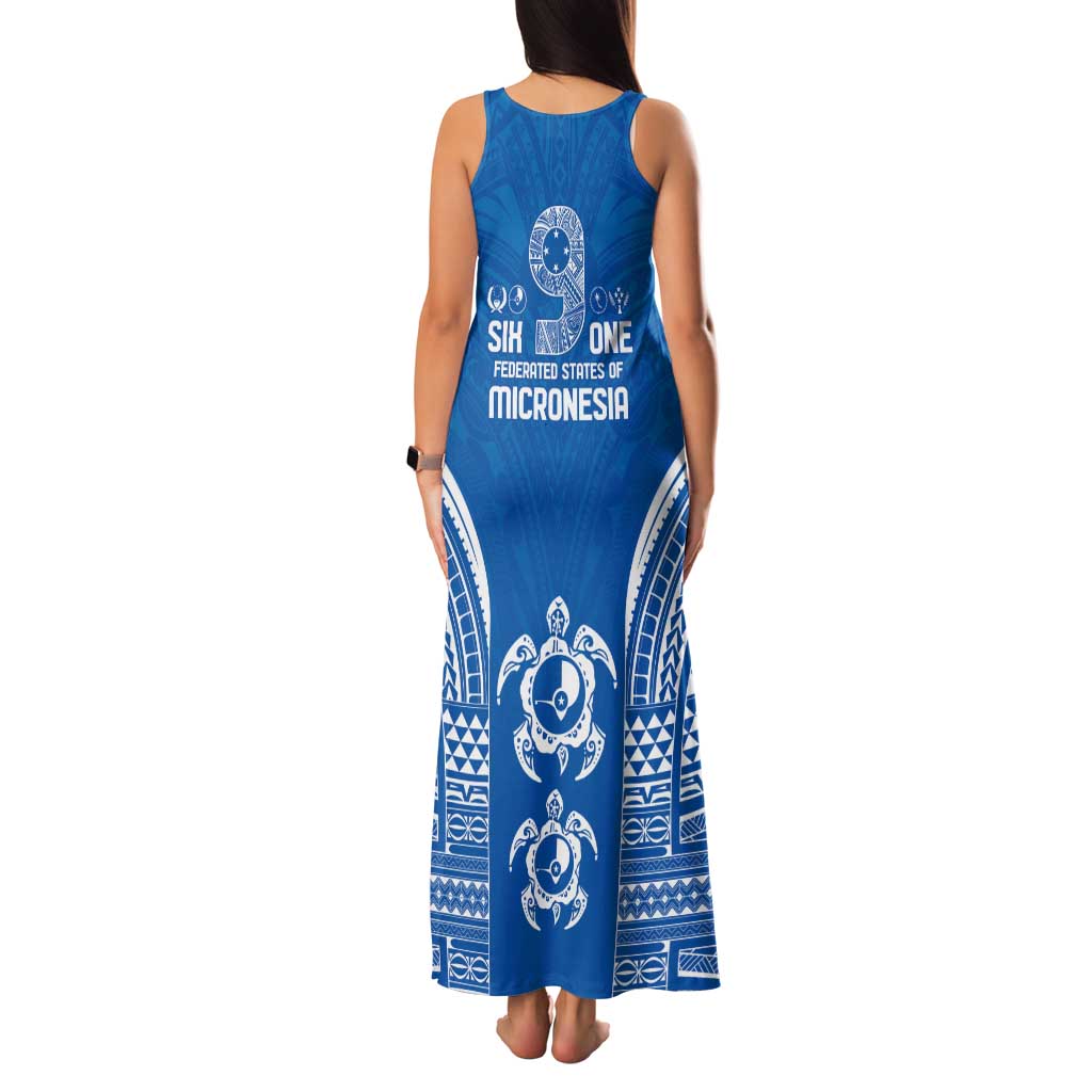 FSM Yap States Family Matching Tank Maxi Dress and Hawaiian Shirt Micronesia Six 9 One Polynesian Tribal Pattern