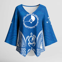 FSM Yap States Kimono Sleeve Blouse Micronesia Six 9 One Polynesian Tribal Pattern - Polynesian Pride
