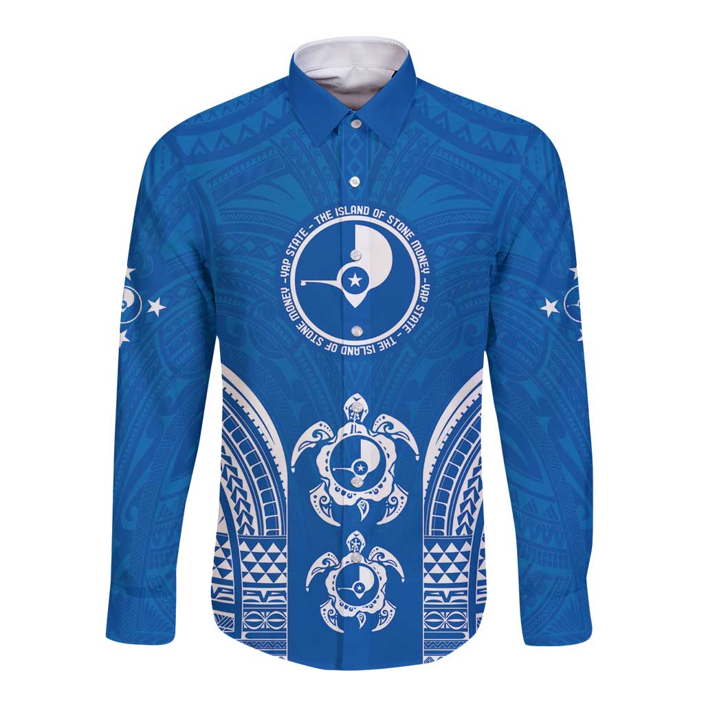 FSM Yap States Long Sleeve Button Shirt Micronesia Six 9 One Polynesian Tribal Pattern