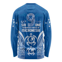 FSM Yap States Long Sleeve Shirt Micronesia Six 9 One Polynesian Tribal Pattern