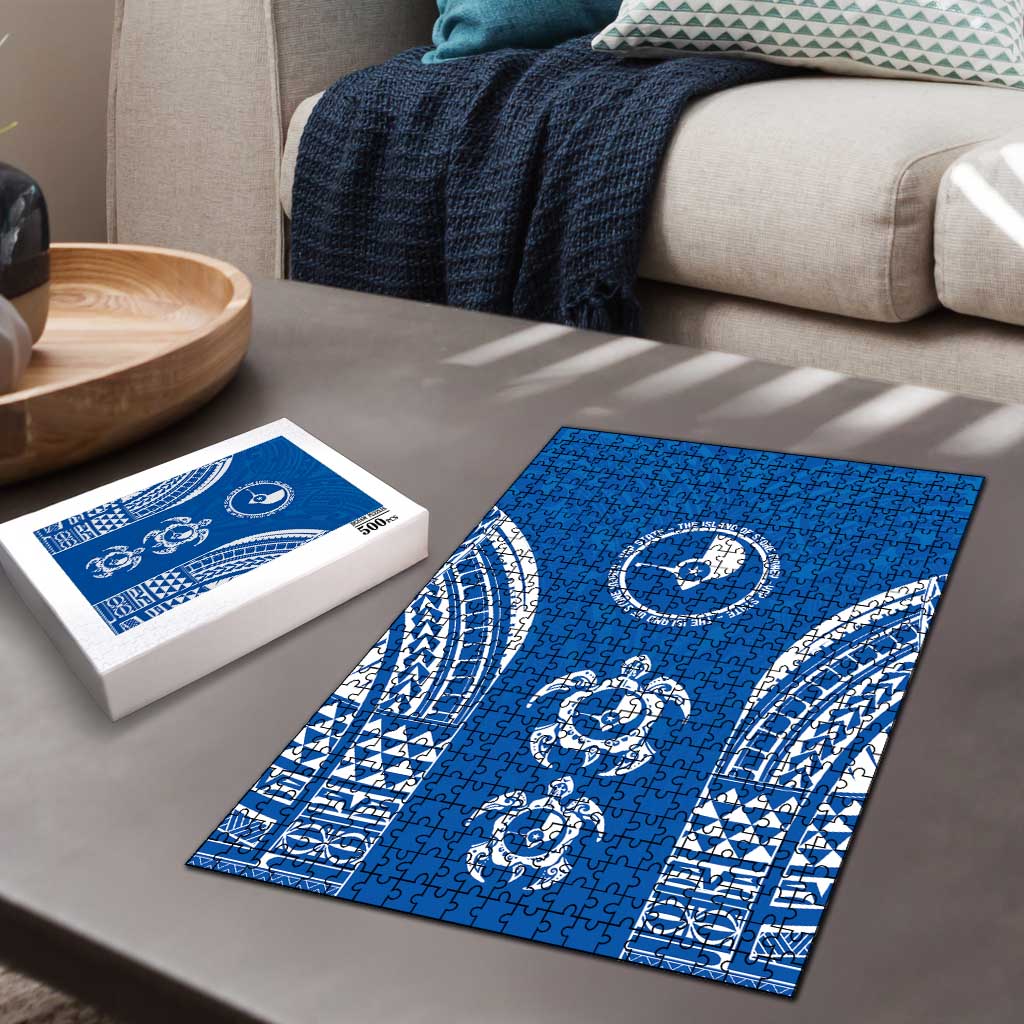 FSM Yap States Puzzle Micronesia Six 9 One Polynesian Tribal Pattern - Polynesian Pride