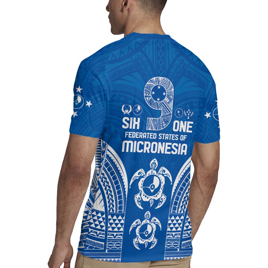 FSM Yap States Rugby Jersey Micronesia Six 9 One Polynesian Tribal Pattern