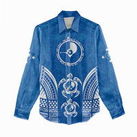 FSM Yap States Women Casual Shirt Micronesia Six 9 One Polynesian Tribal Pattern