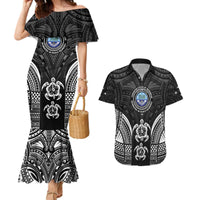 FSM Micronesia Six 9 One Couples Matching Mermaid Dress and Hawaiian Shirt Polynesian Tribal Pattern