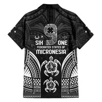FSM Micronesia Six 9 One Family Matching Short Sleeve Bodycon Dress and Hawaiian Shirt Polynesian Tribal Pattern