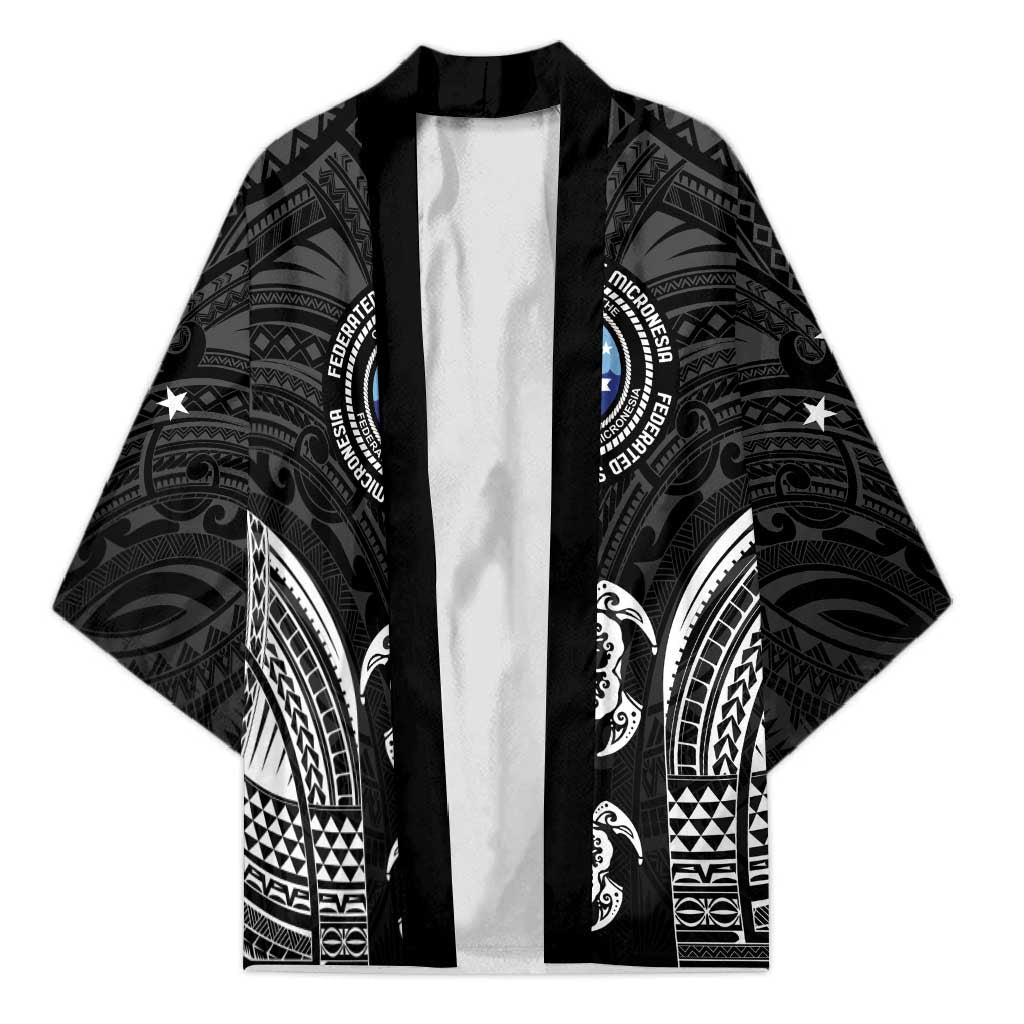 FSM Micronesia Six 9 One Kimono Polynesian Tribal Pattern LT9 Unisex Black - Polynesian Pride