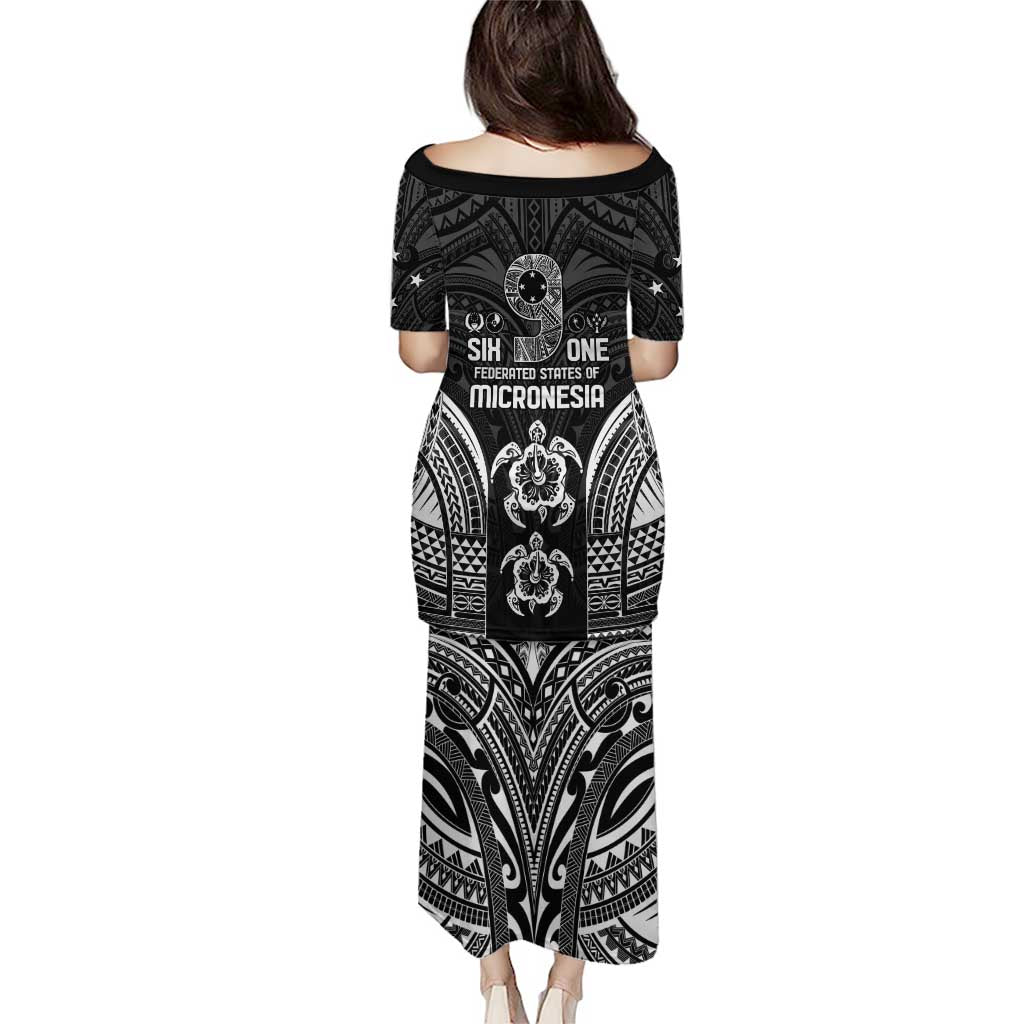 FSM Micronesia Six 9 One Puletasi Polynesian Tribal Pattern