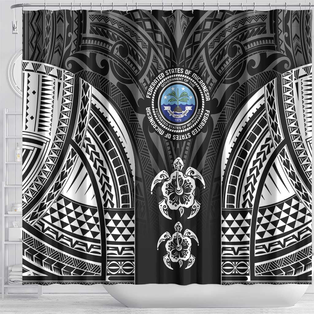 FSM Micronesia Six 9 One Shower Curtain Polynesian Tribal Pattern