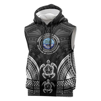 FSM Micronesia Six 9 One Sleeveless Hoodie Polynesian Tribal Pattern LT9 Black - Polynesian Pride