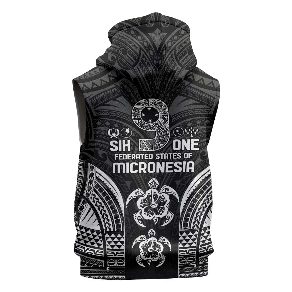 FSM Micronesia Six 9 One Sleeveless Hoodie Polynesian Tribal Pattern LT9 - Polynesian Pride