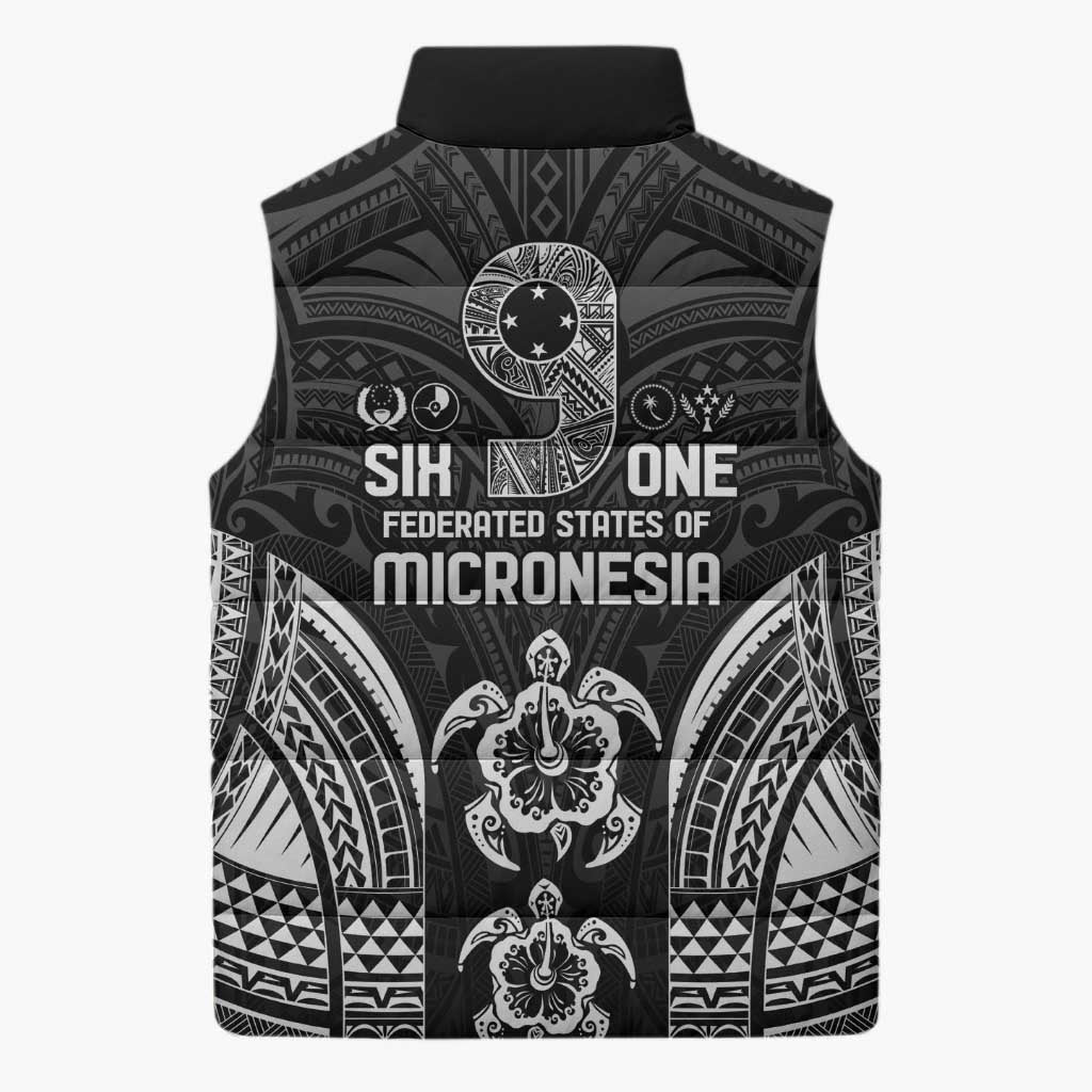 FSM Micronesia Six 9 One Sleeveless Puffer Jacket Polynesian Tribal Pattern LT9 - Polynesian Pride
