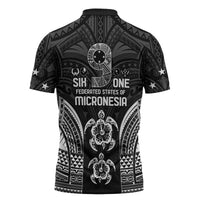 FSM Micronesia Six 9 One Zipper Polo Shirt Polynesian Tribal Pattern LT9 - Polynesian Pride