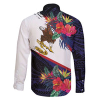 American Samoa Flag Day Since 1900 Family Matching Long Sleeve Bodycon Dress and Hawaiian Shirt Samoa Muamua Le Atua Tropical Flowers