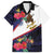 American Samoa Flag Day Since 1900 Family Matching Off Shoulder Short Dress and Hawaiian Shirt Samoa Muamua Le Atua Tropical Flowers