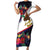 American Samoa Flag Day Since 1900 Family Matching Short Sleeve Bodycon Dress and Hawaiian Shirt Samoa Muamua Le Atua Tropical Flowers