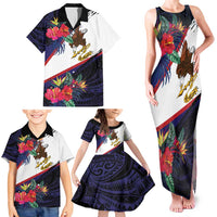 American Samoa Flag Day Since 1900 Family Matching Tank Maxi Dress and Hawaiian Shirt Samoa Muamua Le Atua Tropical Flowers