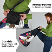 American Samoa Flag Day Since 1900 Grocery Bag Samoa Muamua Le Atua Tropical Flowers