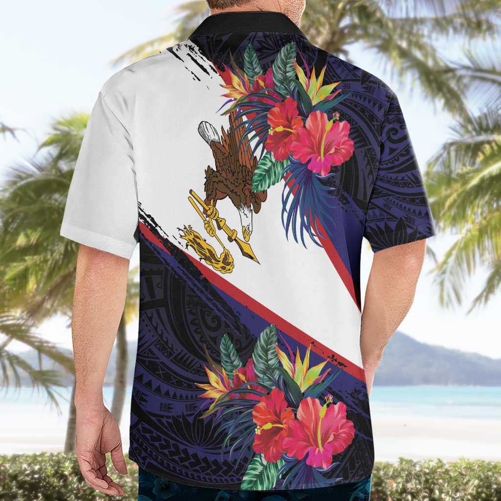 American Samoa Flag Day Since 1900 Hawaiian Shirt Samoa Muamua Le Atua Tropical Flowers
