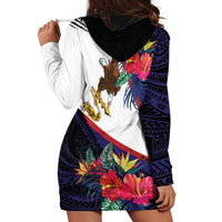 American Samoa Flag Day Since 1900 Hoodie Dress Samoa Muamua Le Atua Tropical Flowers