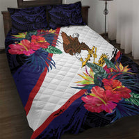 American Samoa Flag Day Since 1900 Quilt Bed Set Samoa Muamua Le Atua Tropical Flowers