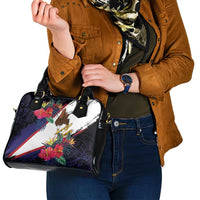 American Samoa Flag Day Since 1900 Shoulder Handbag Samoa Muamua Le Atua Tropical Flowers