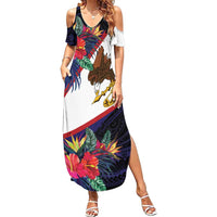 American Samoa Flag Day Since 1900 Summer Maxi Dress Samoa Muamua Le Atua Tropical Flowers