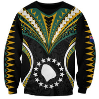 Polynesian Pride Atiu Island Sweatshirt Cook Islands Tribal Wave Style LT9 Unisex Black - Polynesian Pride