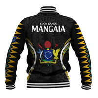 Polynesian Pride Mangaia Island Baseball Jacket Cook Islands Tribal Wave Style LT9 - Polynesian Pride