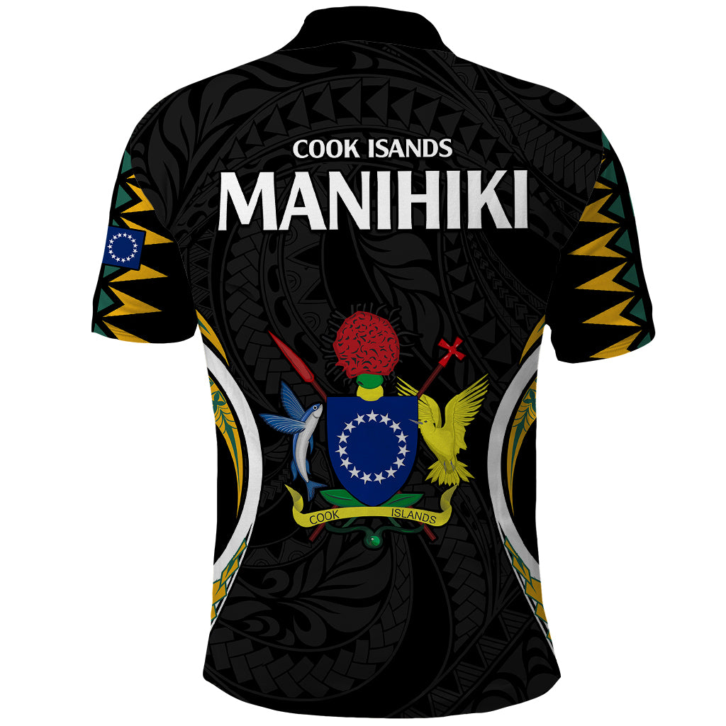 Polynesian Pride Manihiki Island Polo Shirt Cook Islands Tribal Wave Style LT9 - Polynesian Pride