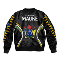 Polynesian Pride Mauke Island Bomber Jacket Cook Islands Tribal Wave Style LT9 - Polynesian Pride