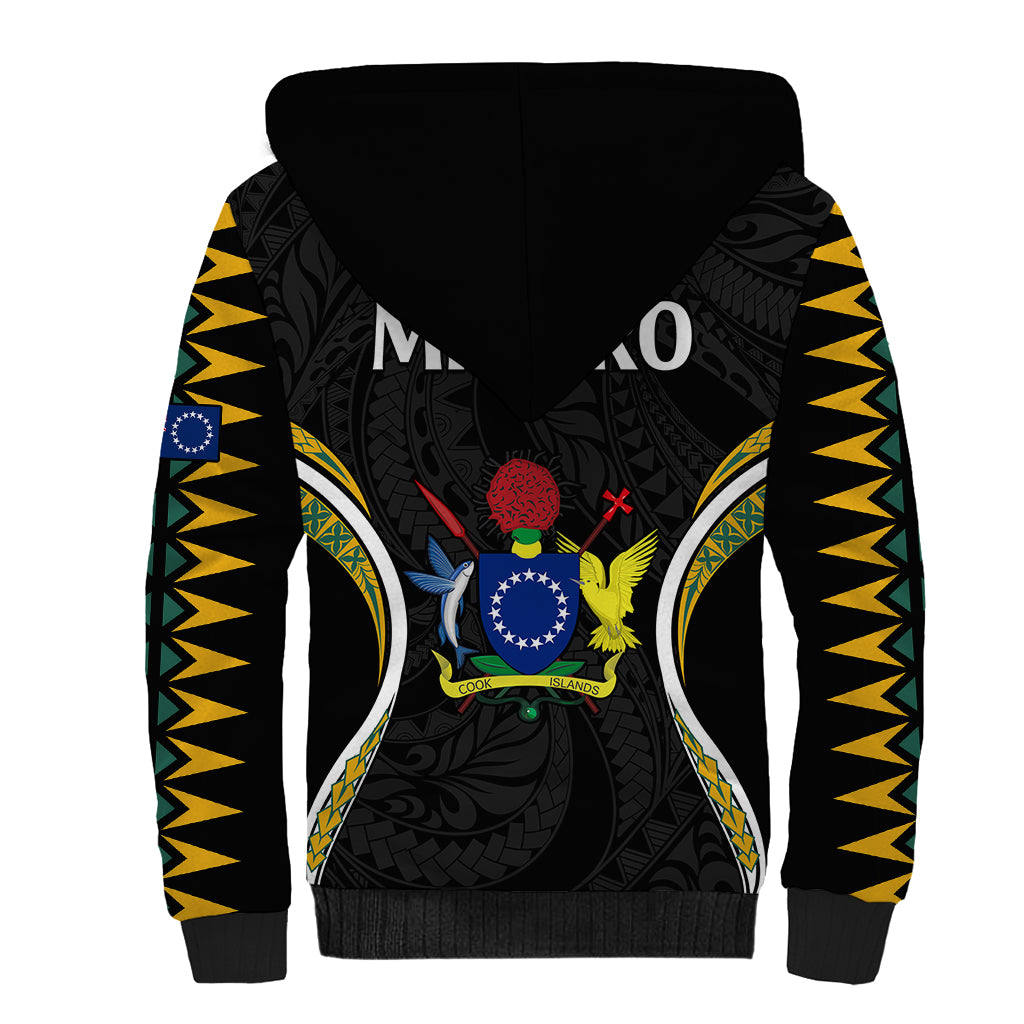 Polynesian Pride Mitiaro Island Sherpa Hoodie Cook Islands Tribal Wave Style LT9 - Polynesian Pride